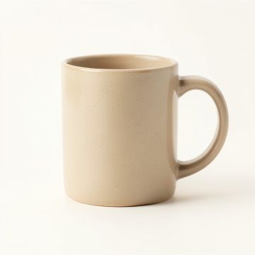 Laurel Crest Ceramic Mug - Beige (synthetic illustration; no displayed measurements)