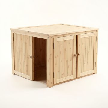 Lake Brook Empty Furniture-Style Litter Enclosure - Beige (synthetic illustration; no displayed measurements)