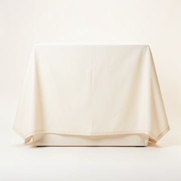 Laurel Bend Flat Bed Sheet - Ivory (synthetic illustration; no displayed measurements)