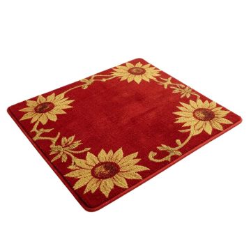 Ismay Sunflower Red Indoor/Outdoor Area Rug (synthetic illustration; no displayed measurements)