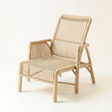 Oak Bluff Outdoor Lounge Chair - Beige (synthetic illustration; no displayed measurements)