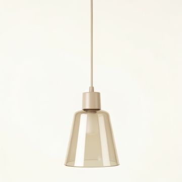 Harbor Crest Pendant Light Suspended From One Plain Cable - Beige (synthetic illustration; no displayed measurements)