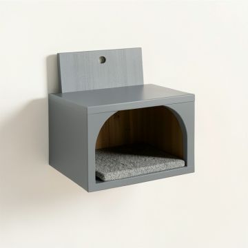 Ash Dale Wall-Mounted Cat Perch - Gray (synthetic illustration; no displayed measurements)