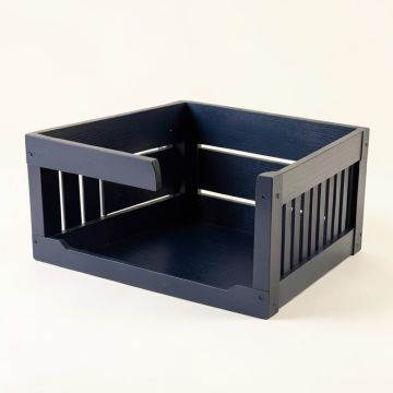River Crest Empty Furniture-Style Pet Crate - Navy (synthetic illustration; no displayed measurements)