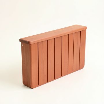 Hazel Brook Narrow Outdoor Storage Bench - Terracotta (synthetic illustration; no displayed measurements)