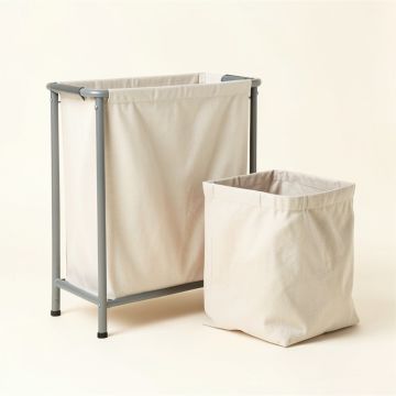 Harbor Dale Laundry Sorting Station With Plain Removable Bags - Gray (synthetic illustration; no displayed measurements)