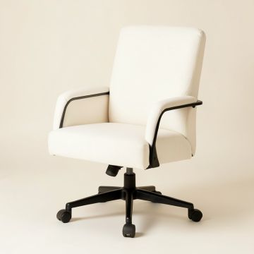 Fashion Casual Lift Chair Office Work Chair Beauty Salon Chair White (synthetic illustration; no displayed measurements)