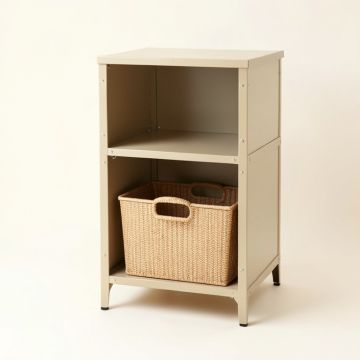 Maple Bluff Freestanding Pull-Out Hamper Cabinet - Beige (synthetic illustration; no displayed measurements)