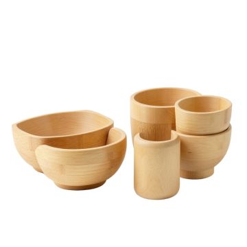 Mcrae Bamboo 4 Piece Bathroom Accessory Set