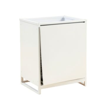 Heath Dale Freestanding Pull-Out Hamper Cabinet - White