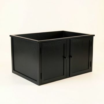 Cove Edge Empty Furniture-Style Litter Enclosure - Black (synthetic illustration; no displayed measurements)