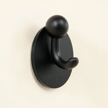 Cliff Bend Wall-Mounted Robe Hook - Black (synthetic illustration; no displayed measurements)