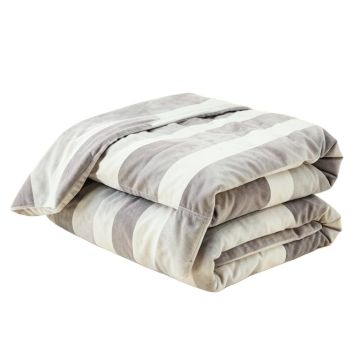 Dora Reversible Striped Microsuede 6 Piece Duvet Cover Set