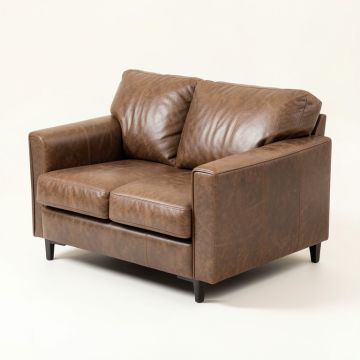 Le 76 '' Faux Leather Pillow Top Arm Reclining Loveseat (synthetic illustration; no displayed measurements)