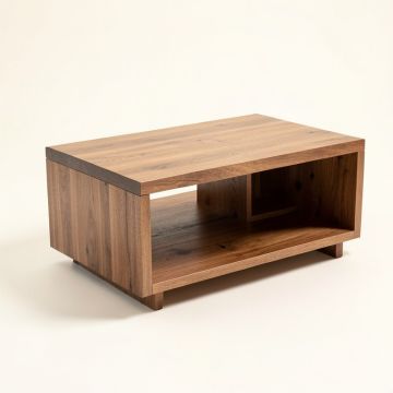 Solid Wood Coffee Table With Storage (synthetic illustration; no displayed measurements)