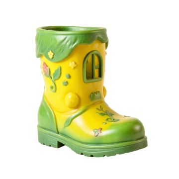 Enchanted Rain Boot Fairy House Reading Frog Outdoor Decor Garden Light