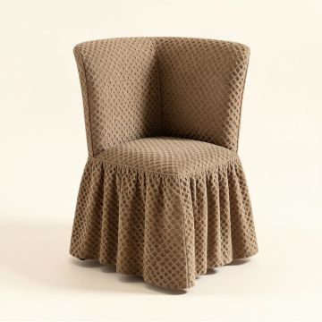 Universal Elastic Dining Chair Covers 3D Bubble Lattice Slipcover With Skirt ( (synthetic illustration; no displayed measurements)