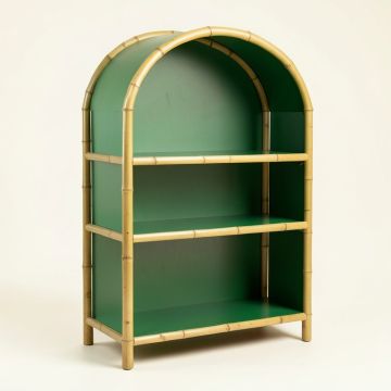 Stone Branch Freestanding Bookcase - Green (synthetic illustration; no displayed measurements)