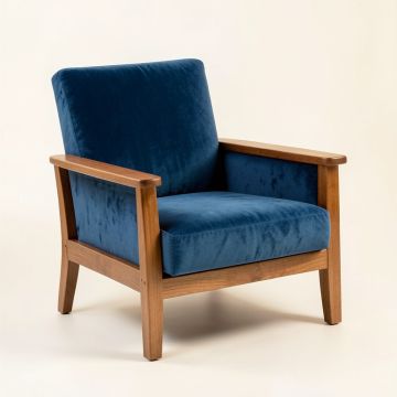 Shore Bluff Upholstered Armchair - Blue (synthetic illustration; no displayed measurements)