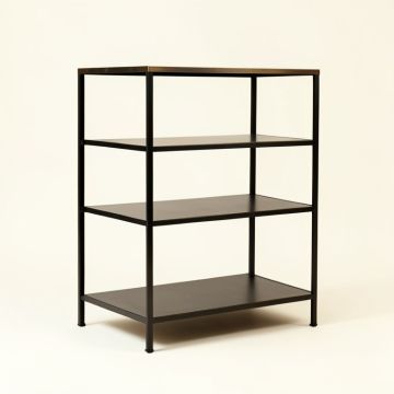 Blackened Iron Baxter Thin Etagere (synthetic illustration; no displayed measurements)