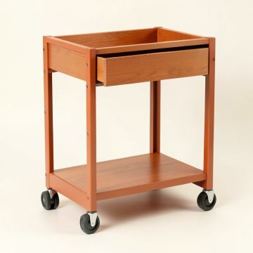 Dawn Crossing Empty Rolling Workshop Cart - Terracotta (synthetic illustration; no displayed measurements)