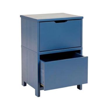 Dune Branch Freestanding Pull-Out Hamper Cabinet - Blue
