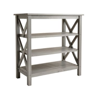 Ash Bend Empty Seed-Starting Shelving Unit Without Lights - Gray