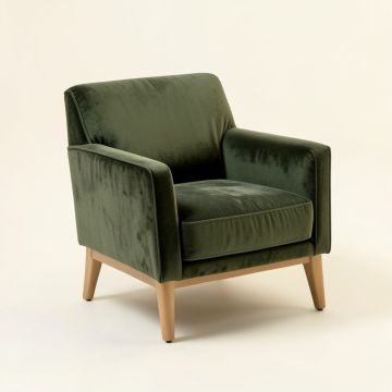 24 '' Wide Velvet Armchair (synthetic illustration; no displayed measurements)