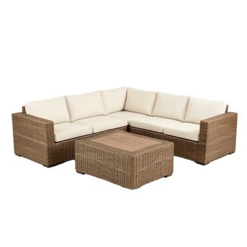 Alexandria 11 Piece Rattan Sectional Seating Group With Cushions