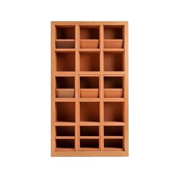 Willow Bluff Empty Vertical Garden Frame - Terracotta