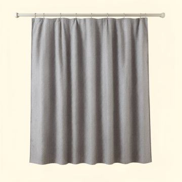 Dawn Branch Shower Curtain Hanging Flat From A Plain Rod - Gray (synthetic illustration; no displayed measurements)