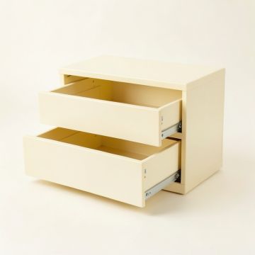 Cliff Bend Small-Parts Storage Drawer Cabinet - Ivory (synthetic illustration; no displayed measurements)
