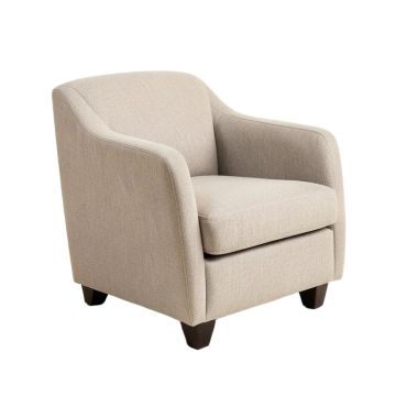 Siems Upholstered Parsons Chair In Taupe/Cream