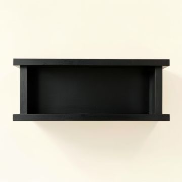 Heath Crest Wall-Mounted Shelf - Black (synthetic illustration; no displayed measurements)