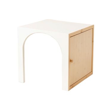 Stone Falls Empty Furniture-Style Litter Enclosure - White