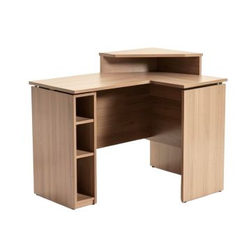 L-Shape Desk With Hutch (synthetic illustration; no displayed measurements)