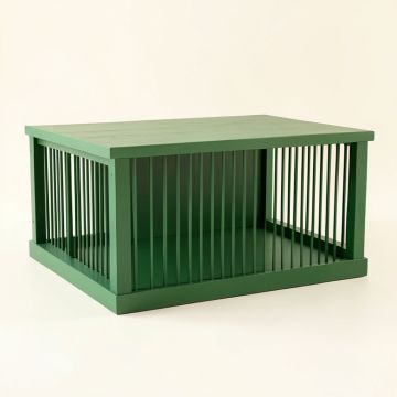 Sage Arc Empty Furniture-Style Pet Crate (synthetic illustration; no displayed measurements)