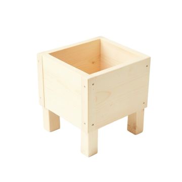 Lake Canyon Empty Raised Planter - Ivory