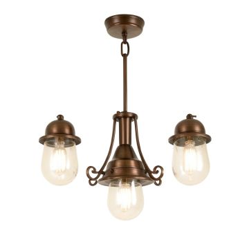 Charleston Bronze 3 -Bulb 16.5 '' H Outdoor Chandelier