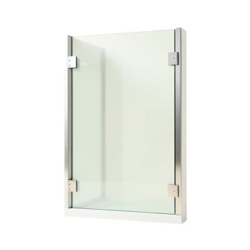 Tidy 39 '' X 55 '' Hinged Semi Frameless Tub Door