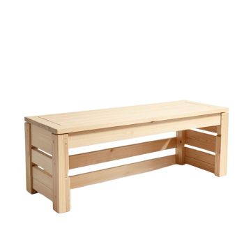 Heath Bridge Narrow Outdoor Storage Bench - Beige