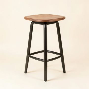 Solid Wood Bar & Counter Stool (synthetic illustration; no displayed measurements)