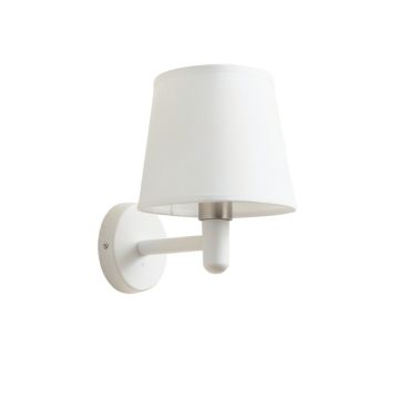 Lake Branch Wall Sconce Mounted On A Plain Wall - White