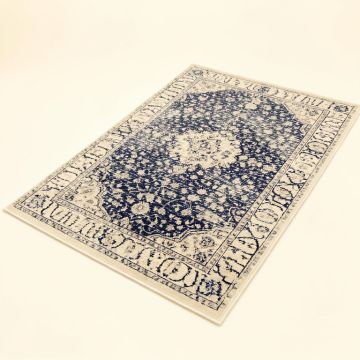 Katie Oriental Ivory / Navy Area Rug (synthetic illustration; no displayed measurements)