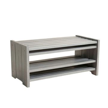 Birch Canyon Shoe Storage Bench - Gray