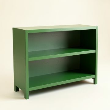 Heath Bluff Low Bookcase - Green (synthetic illustration; no displayed measurements)