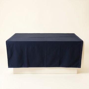 Slate Dale Flat Bed Sheet - Navy (synthetic illustration; no displayed measurements)
