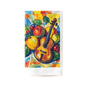 Holst Picasso Painting Bowl Of Fruit And Guitar Hand Towel