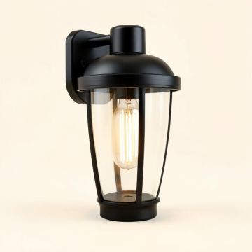 Borde Black 1- Bulb 15.1 '' H Outdoor Wall Lantern (synthetic illustration; no displayed measurements)