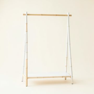 Ash Arc Empty Garment Rack (synthetic illustration; no displayed measurements)
